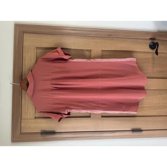 Smartwool Merino Wool Sport Shirt Dress Button Down in Terracotta Pink Medium​ - Picture 7 of 13